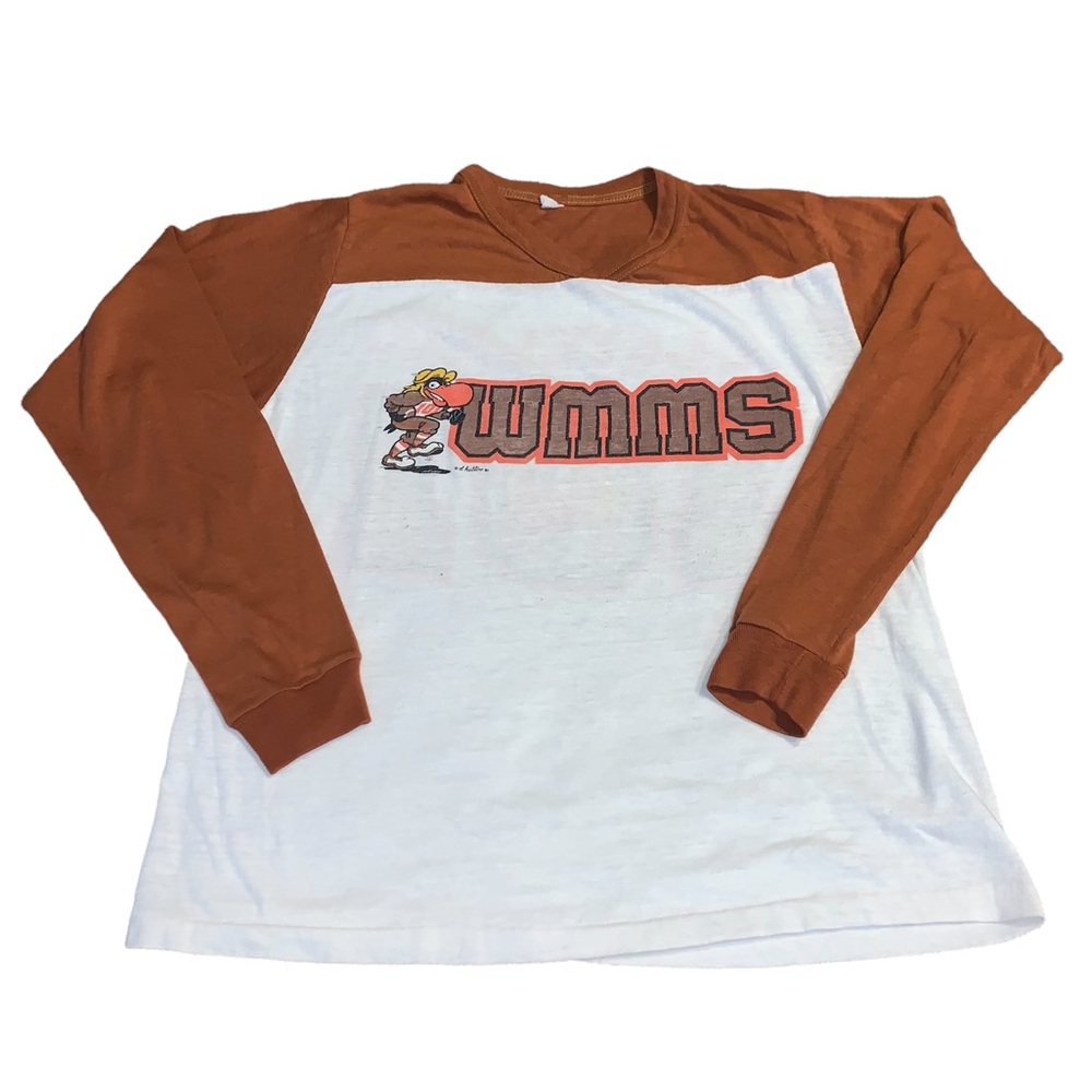 Vintage 80s WMMS 101 Buzzard Cleveland Browns Raglan Shirt Radio Station